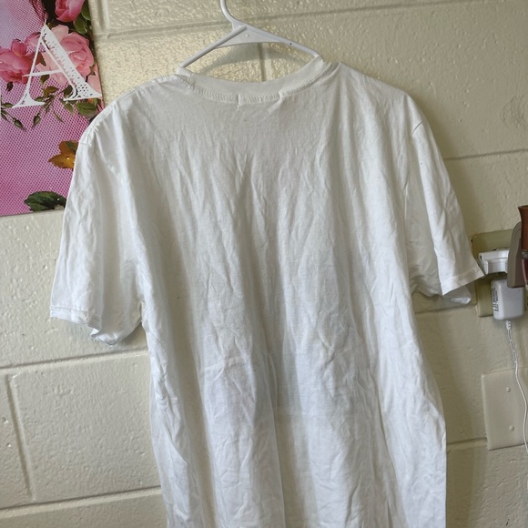 White Vintage Car graphic oversized t-shirt - Picture 3 of 4